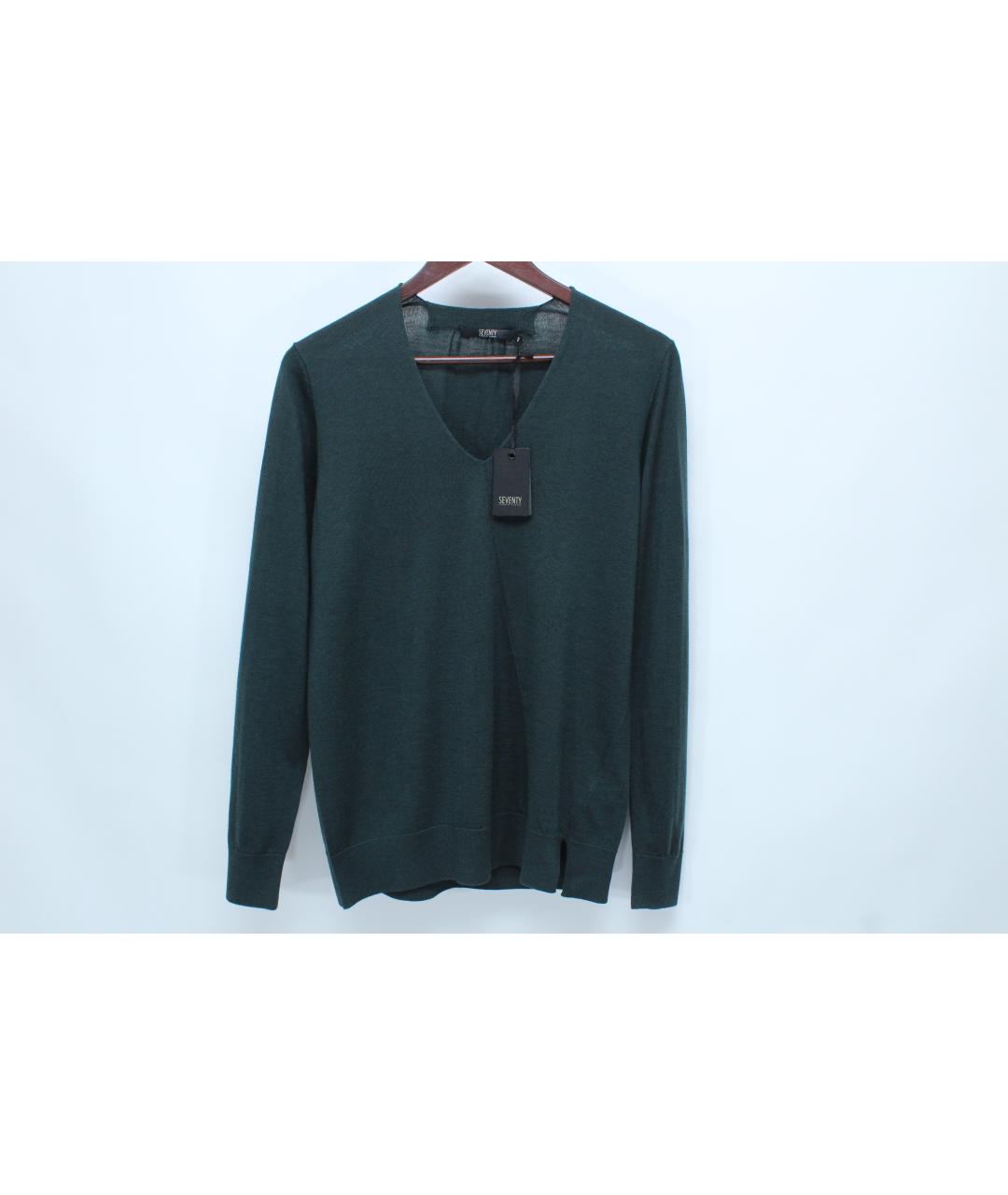 SEVENTY Зеленый шерстяной джемпер / свитер, фото 2