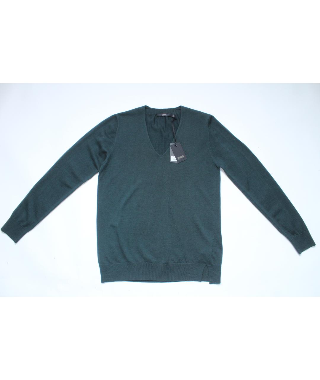 SEVENTY Зеленый шерстяной джемпер / свитер, фото 10