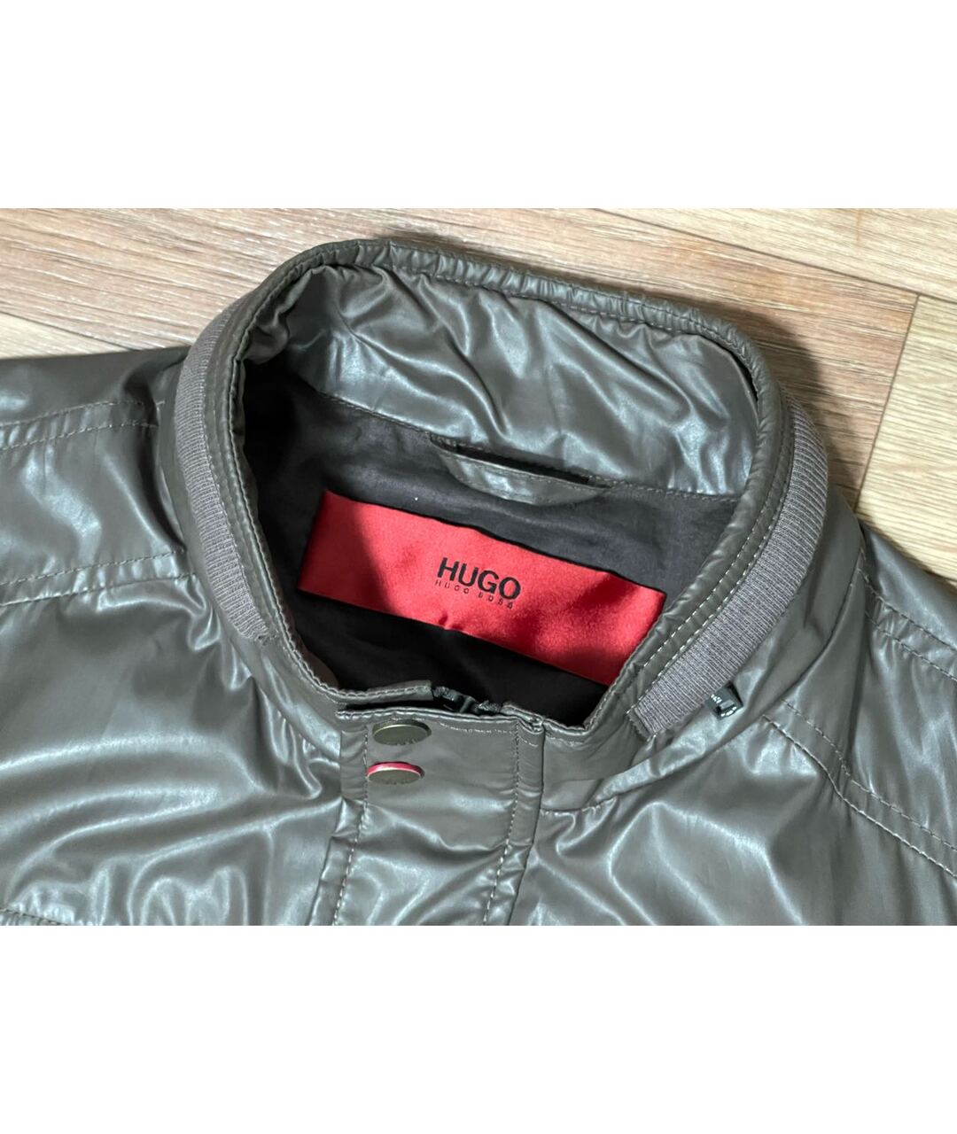 HUGO BOSS Коричневая полиуретановая куртка, фото 4