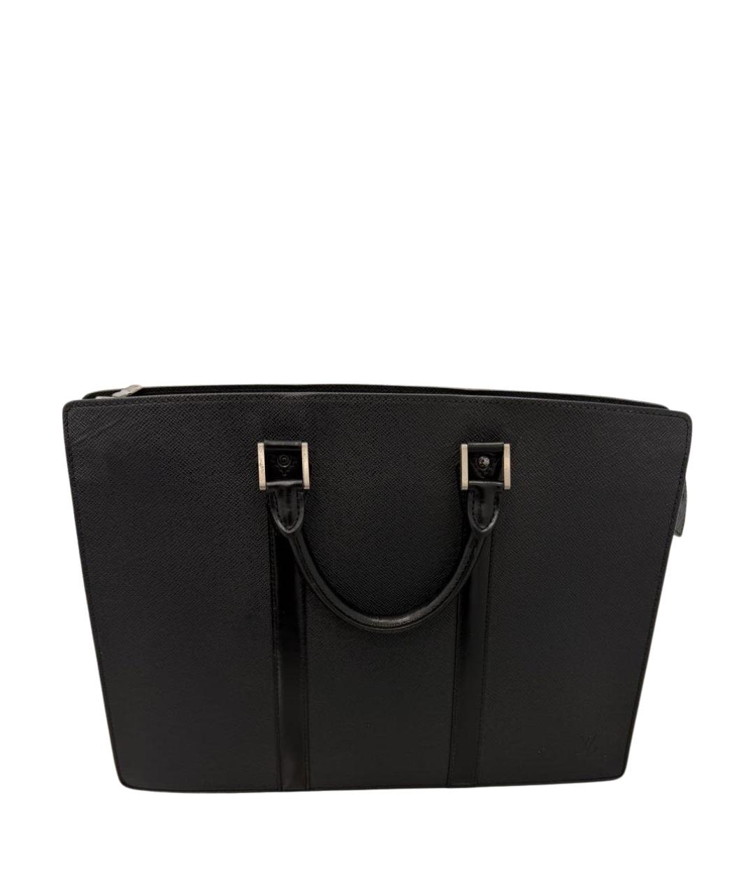 LOUIS VUITTON Черный кожаный портфель, фото 1