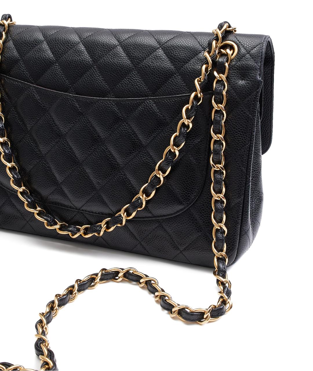 CHANEL Черная кожаная сумка через плечо, фото 5