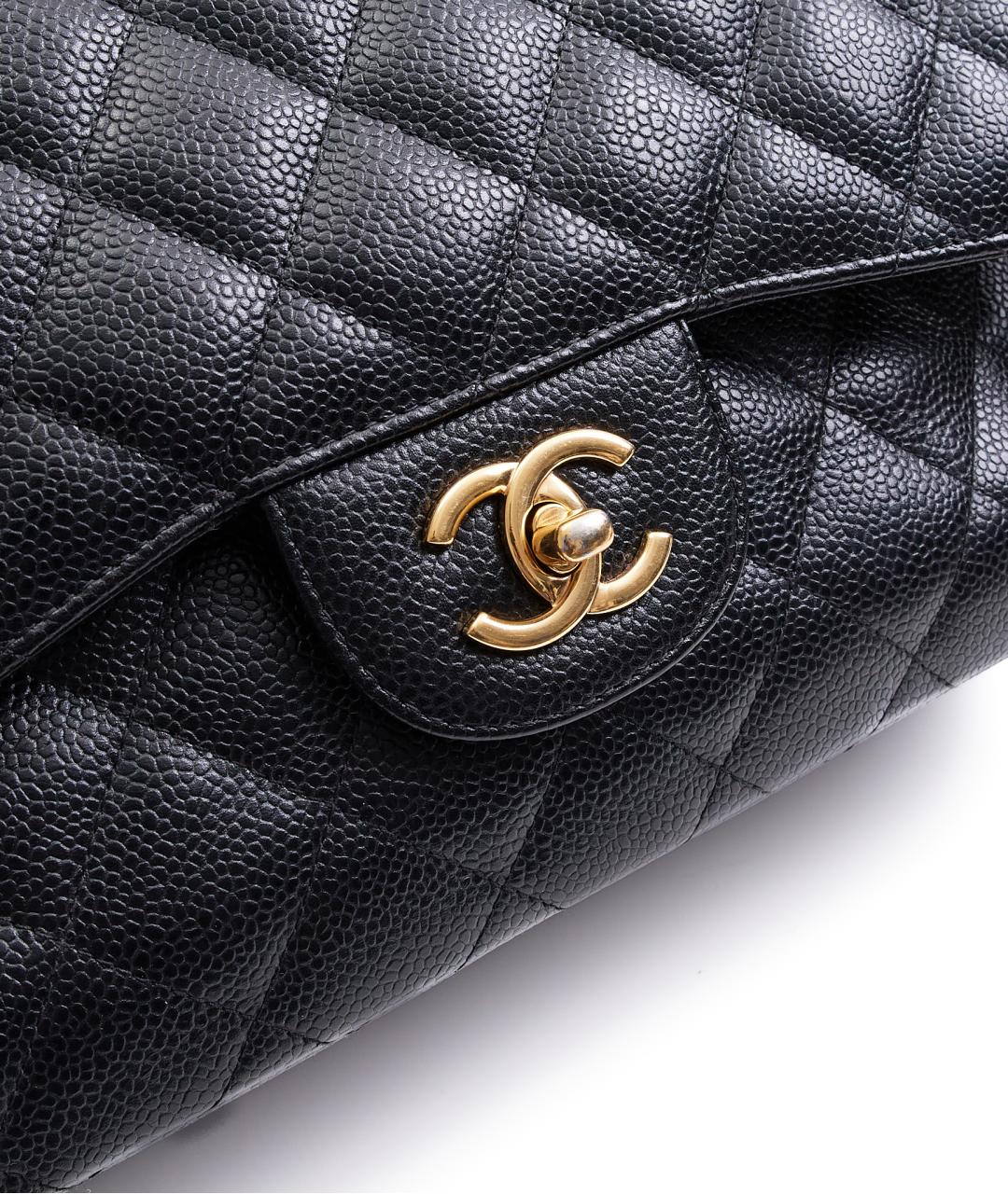 CHANEL Черная кожаная сумка через плечо, фото 6