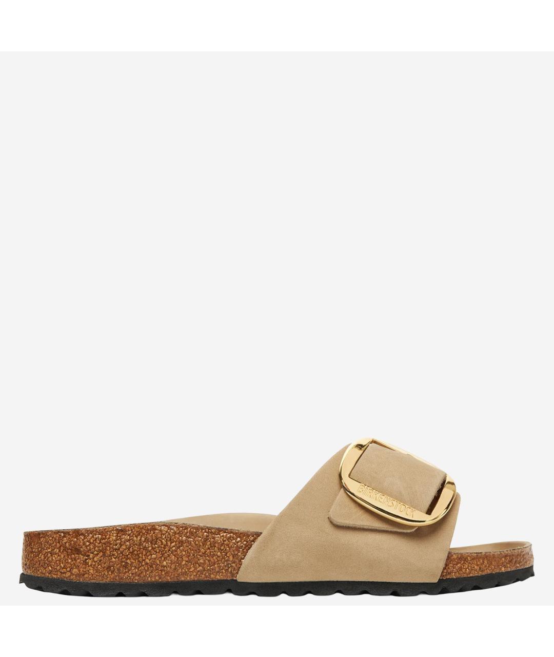 BIRKENSTOCK Бежевые замшевые сандалии, фото 6