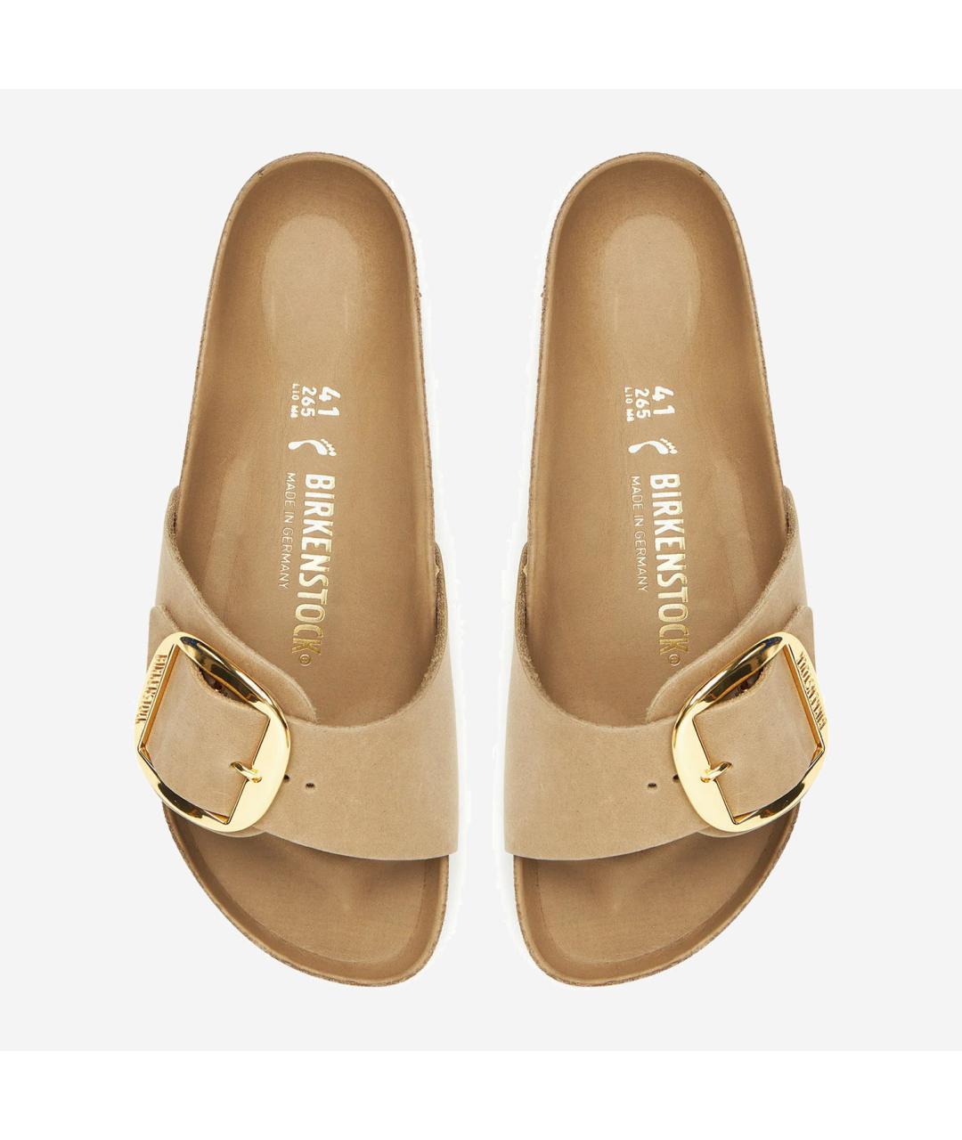 BIRKENSTOCK Бежевые замшевые сандалии, фото 2