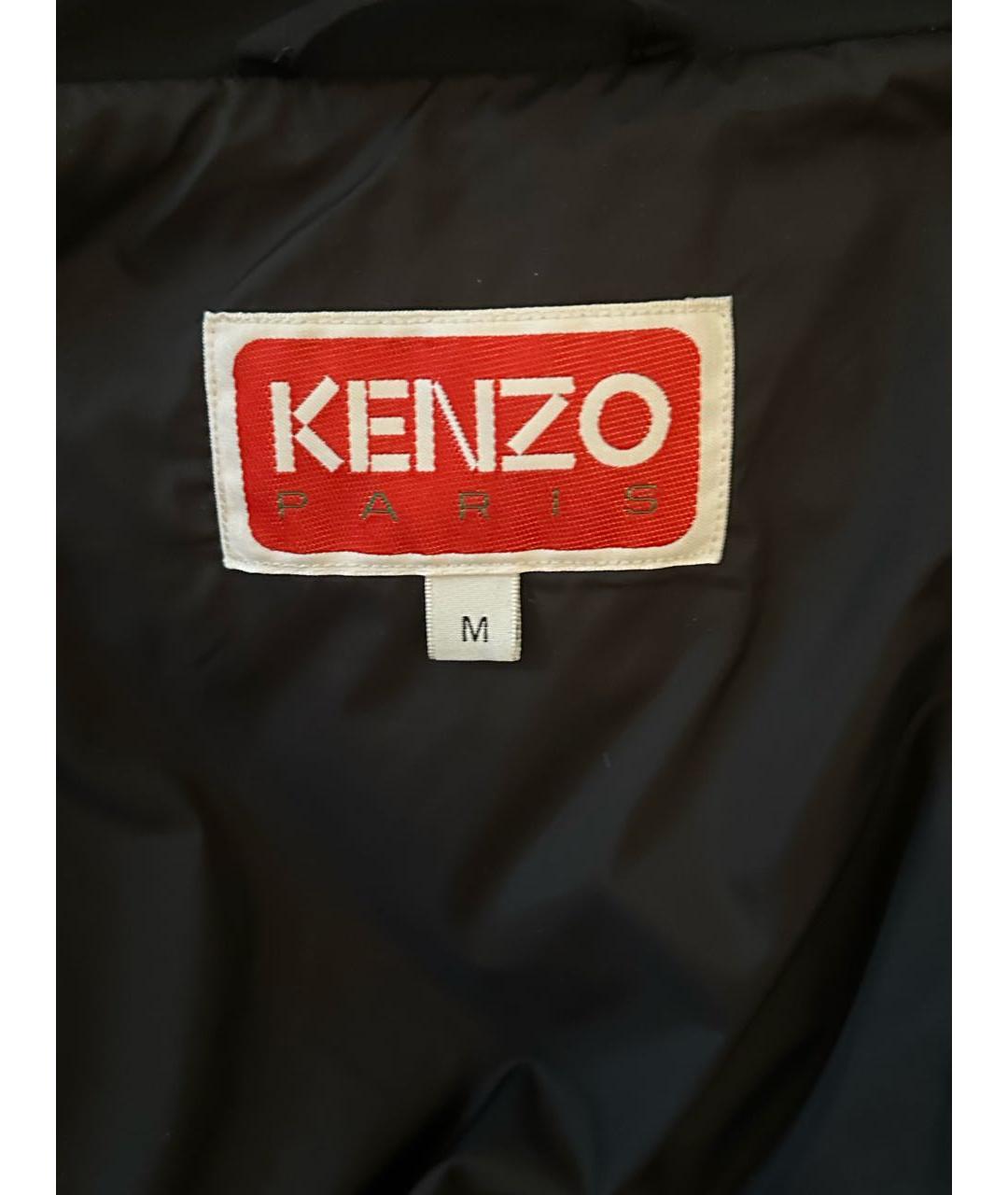 KENZO Черный синтетический пуховик, фото 3