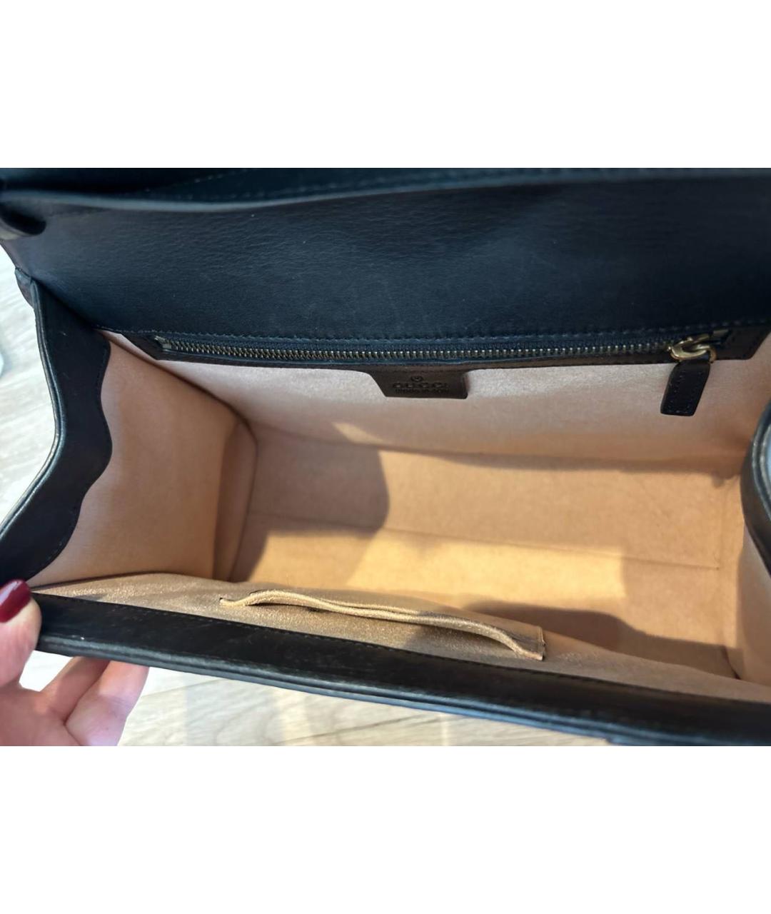 GUCCI Золотая кожаная сумка через плечо, фото 5