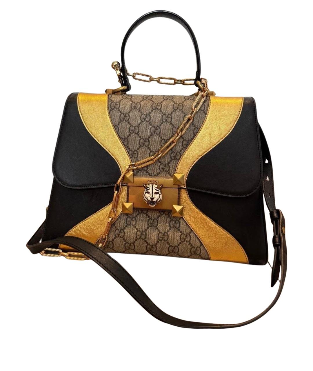 GUCCI Золотая кожаная сумка через плечо, фото 1