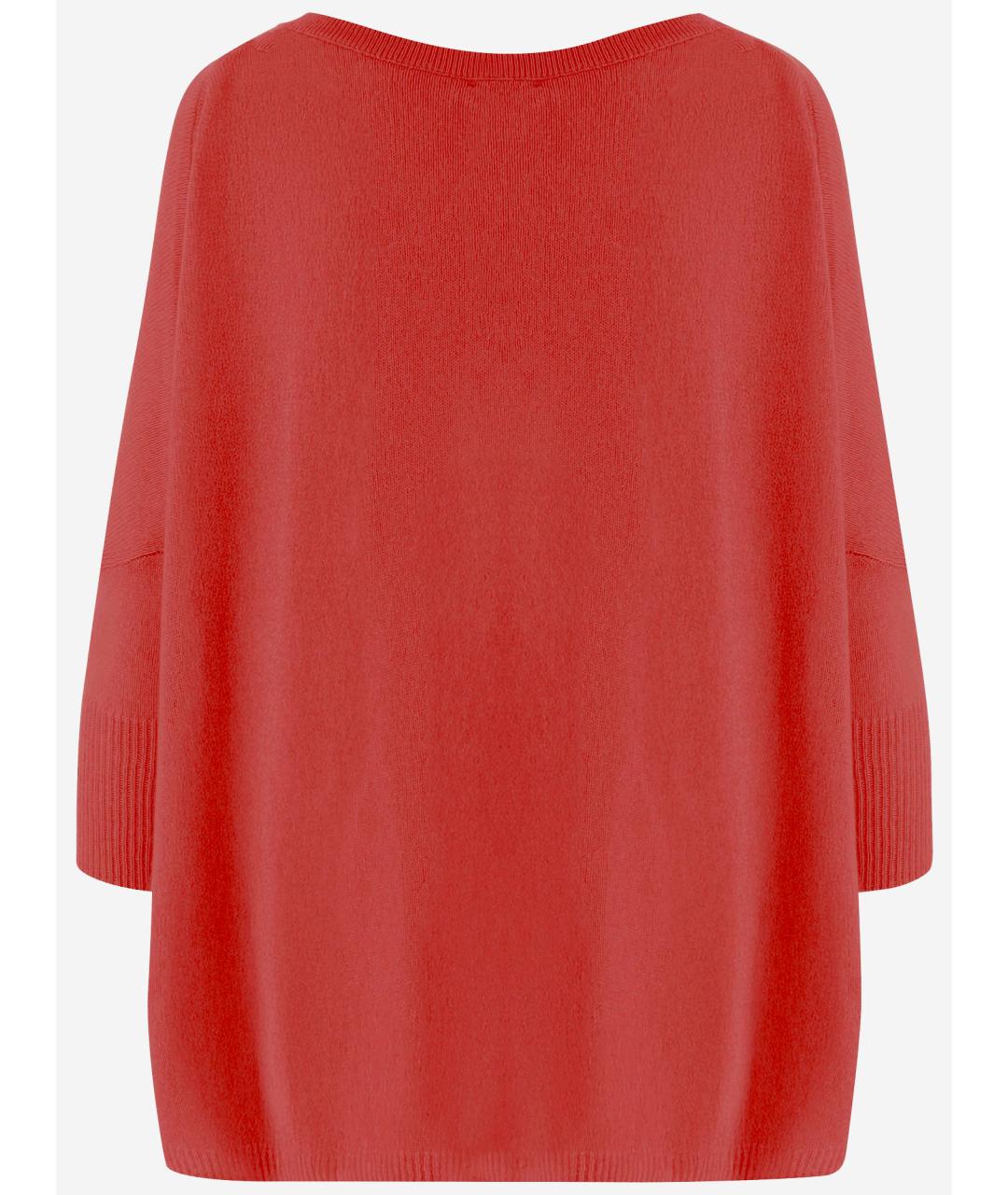 ALLUDE Красный кашемировый джемпер / свитер, фото 2