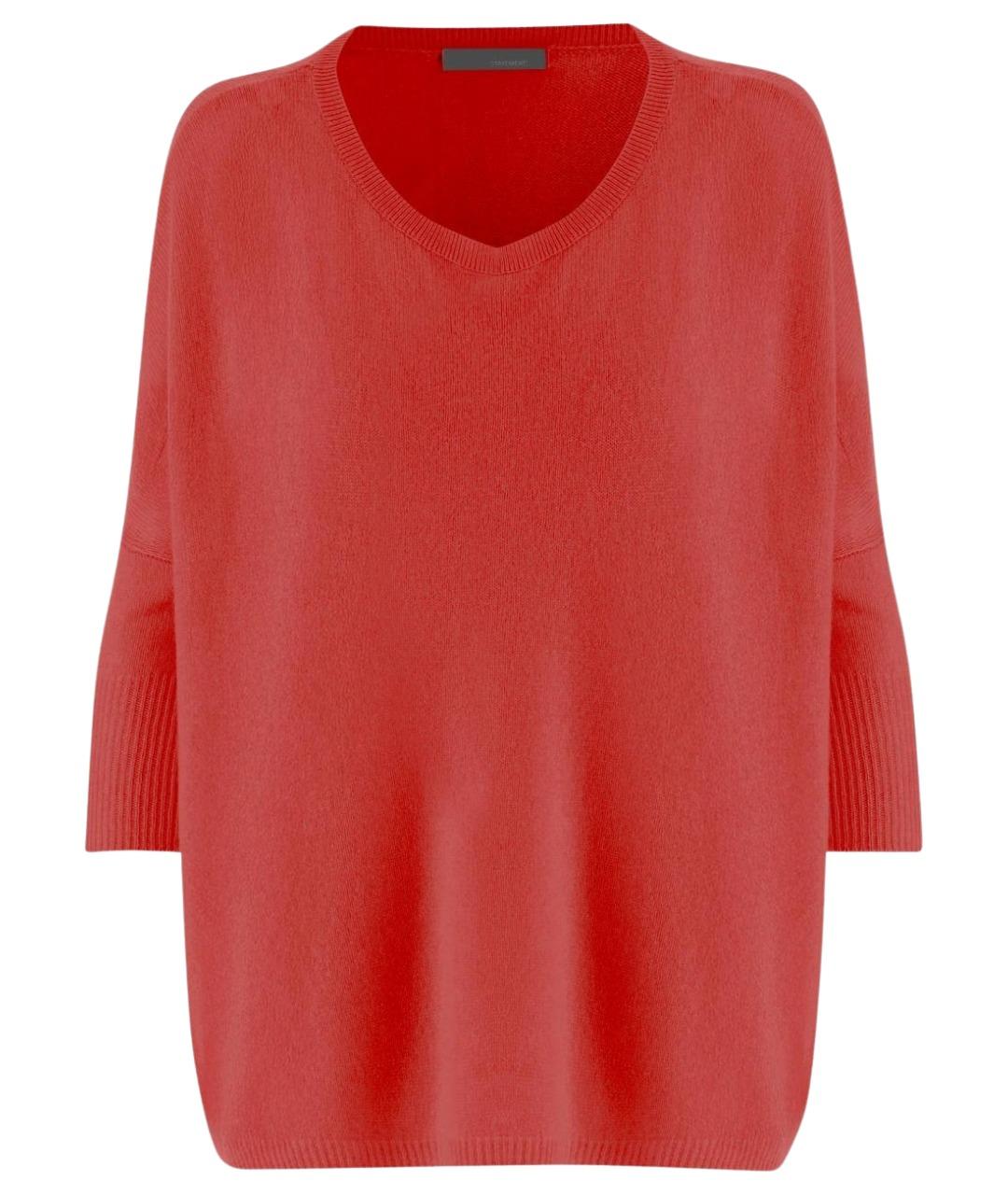 ALLUDE Красный кашемировый джемпер / свитер, фото 1