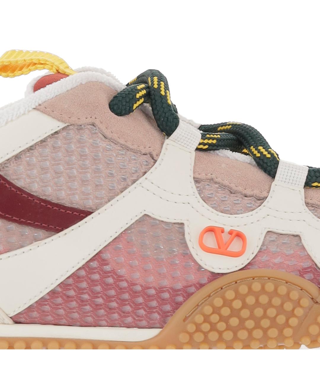 VALENTINO Розовые кожаные кроссовки, фото 5