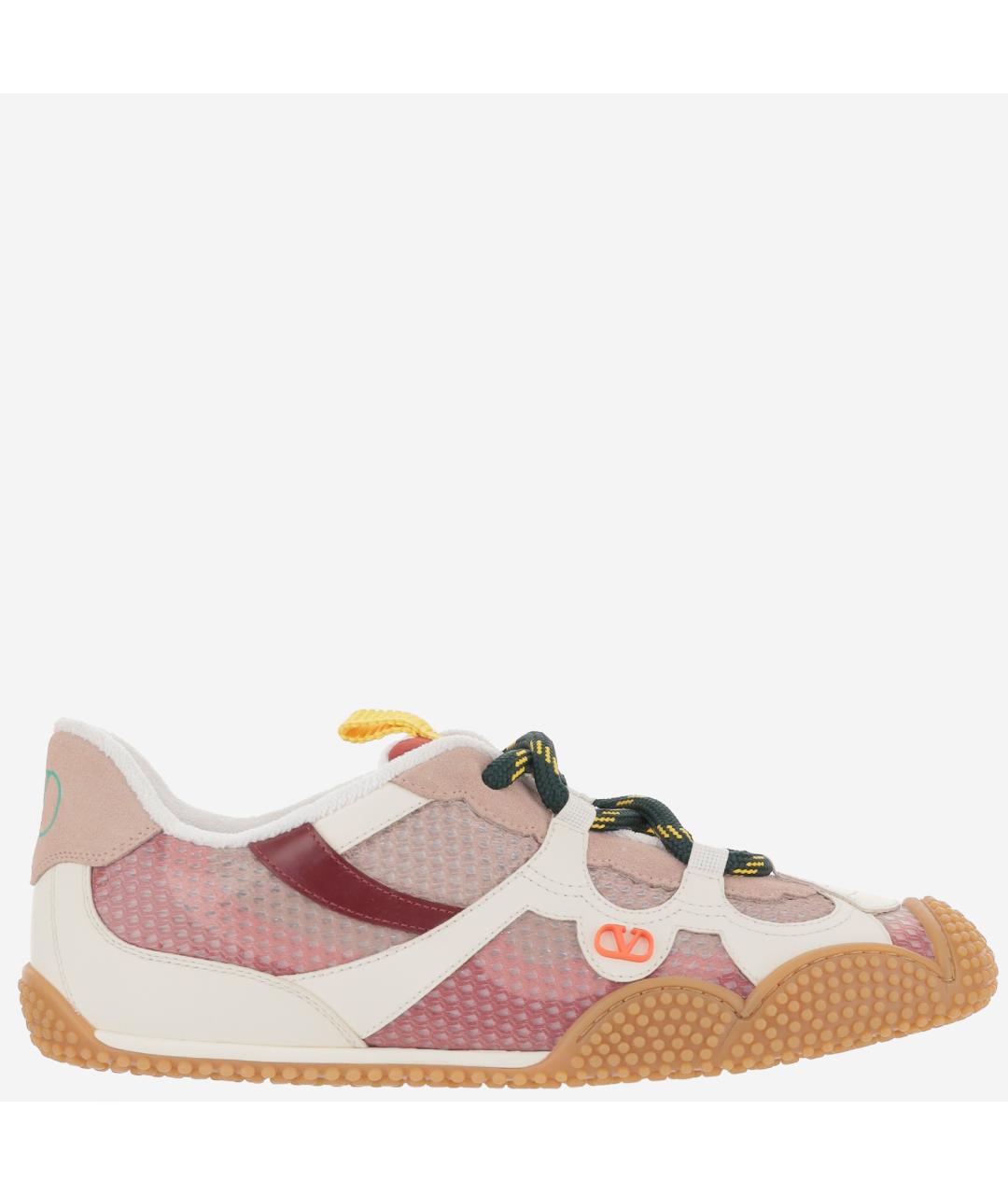 VALENTINO Розовые кожаные кроссовки, фото 6