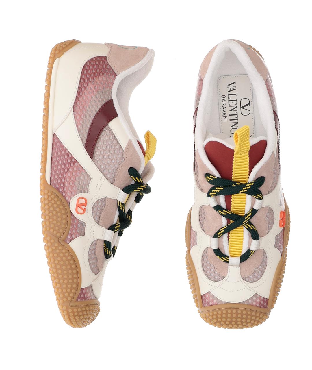 VALENTINO Розовые кожаные кроссовки, фото 2