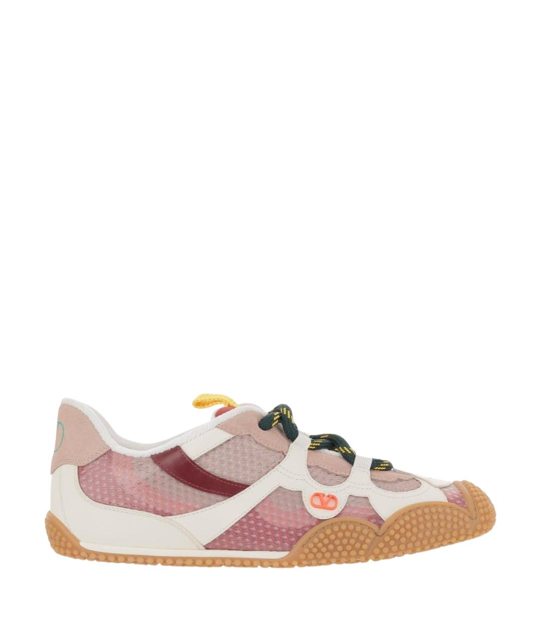 VALENTINO Розовые кожаные кроссовки, фото 1