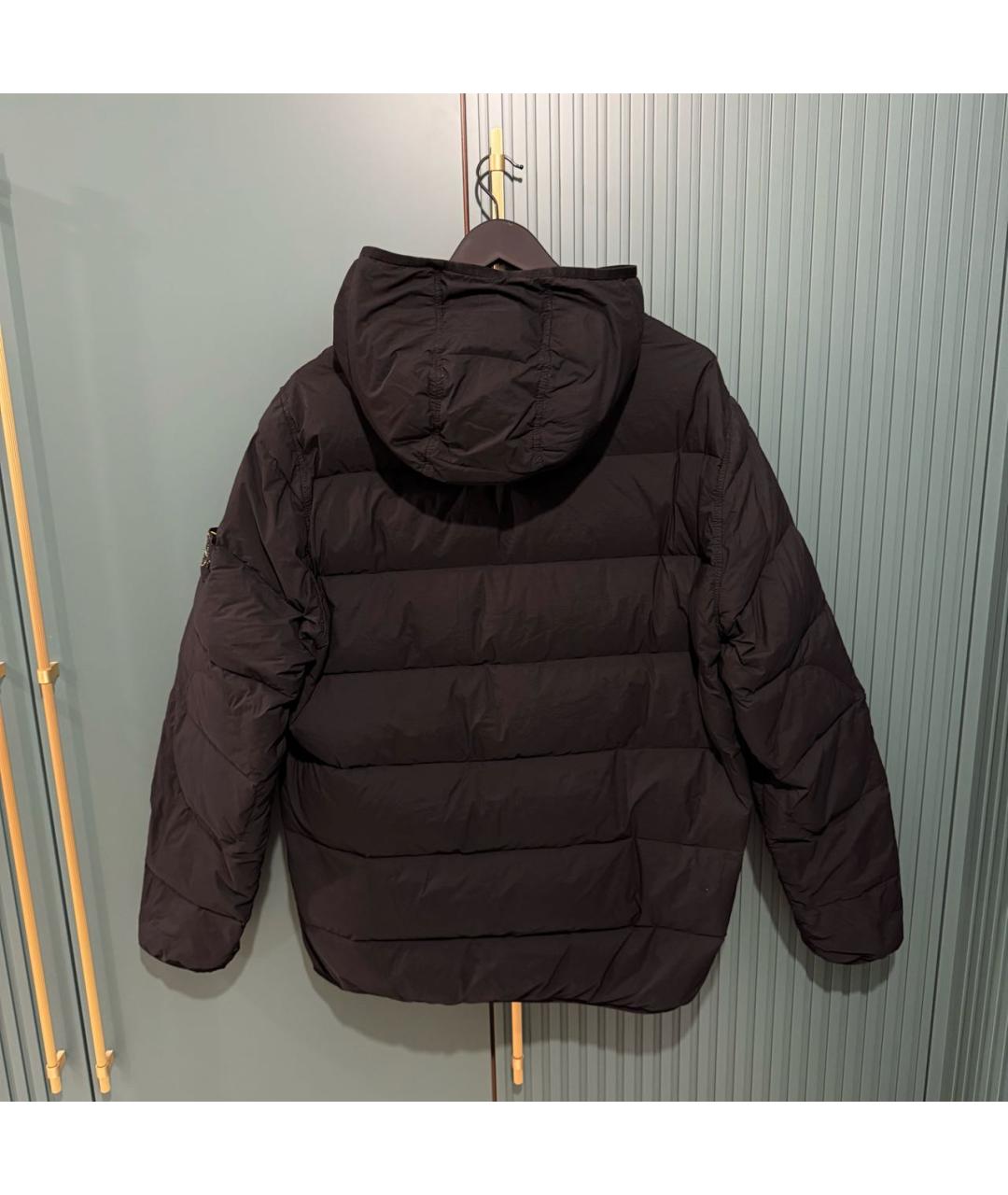 STONE ISLAND Черный пуховик, фото 2