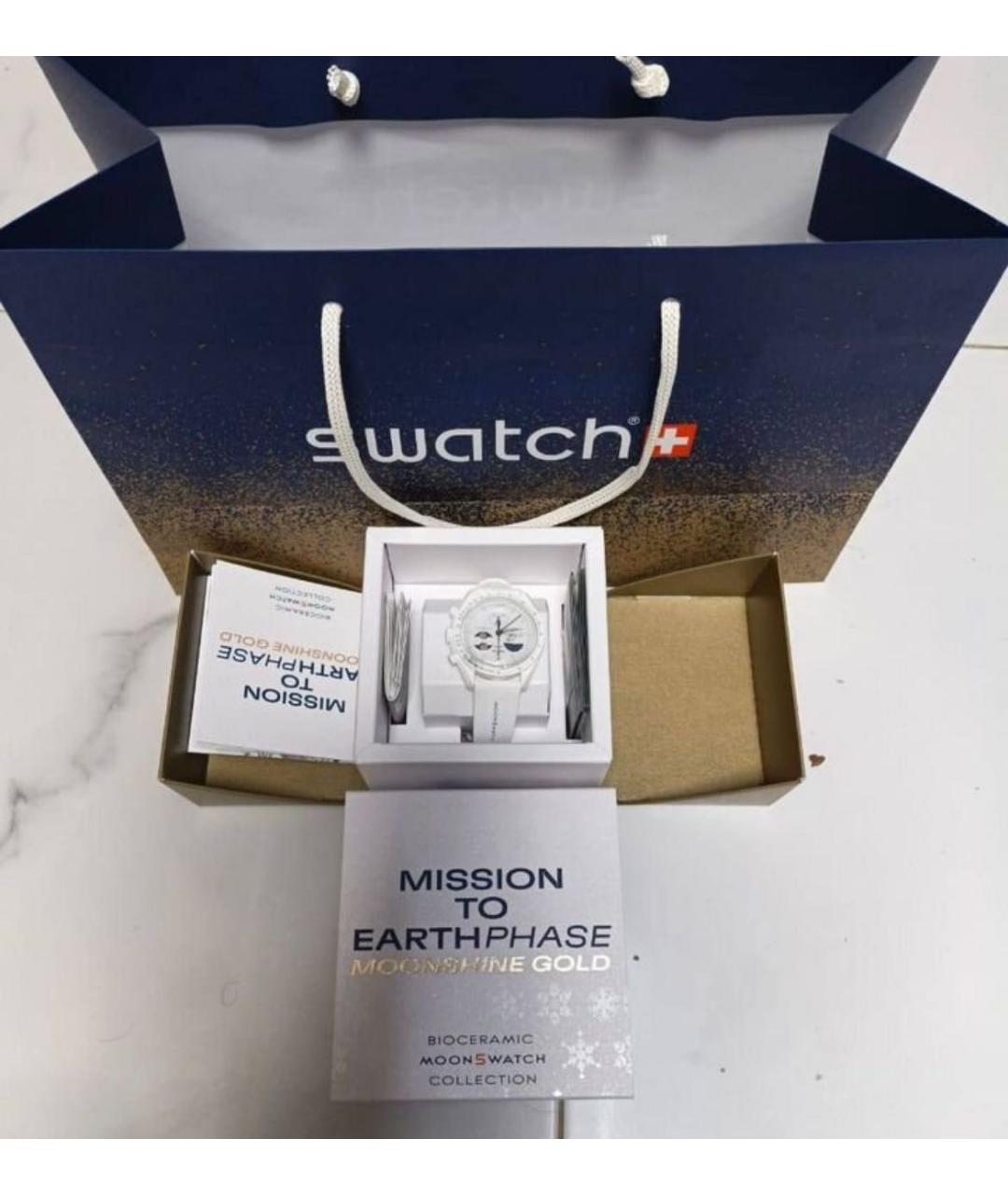 Swatch Белые керамические часы, фото 7