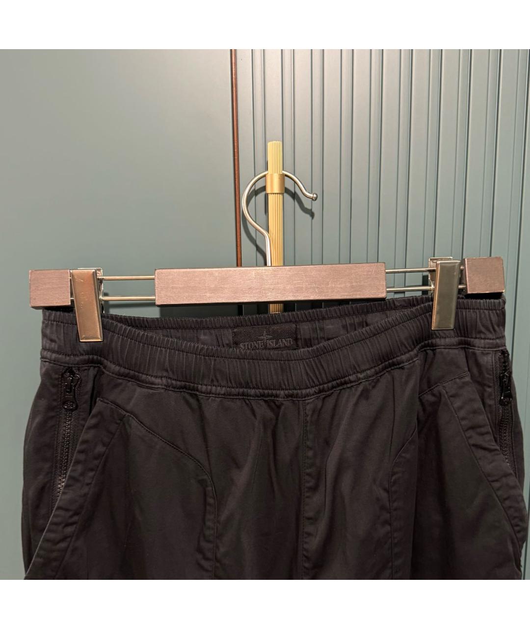 STONE ISLAND Черные повседневные брюки, фото 3
