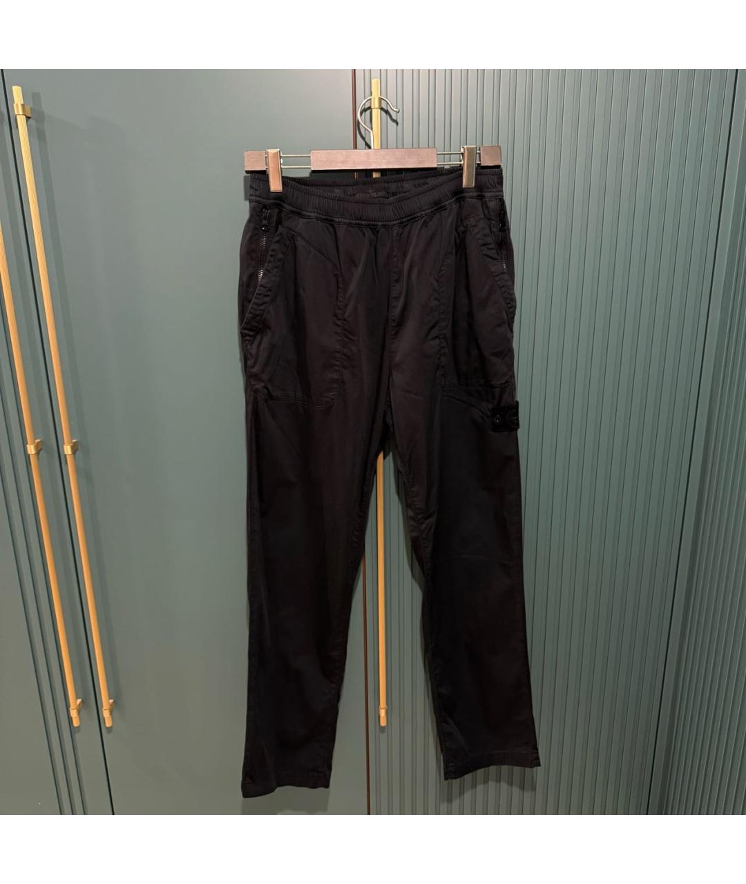 STONE ISLAND Черные повседневные брюки, фото 6