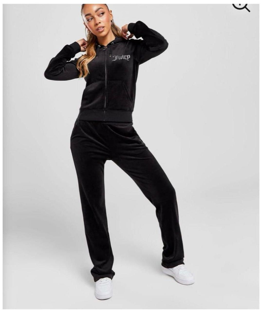 JUICY COUTURE Черный велюровый костюм с брюками, фото 7