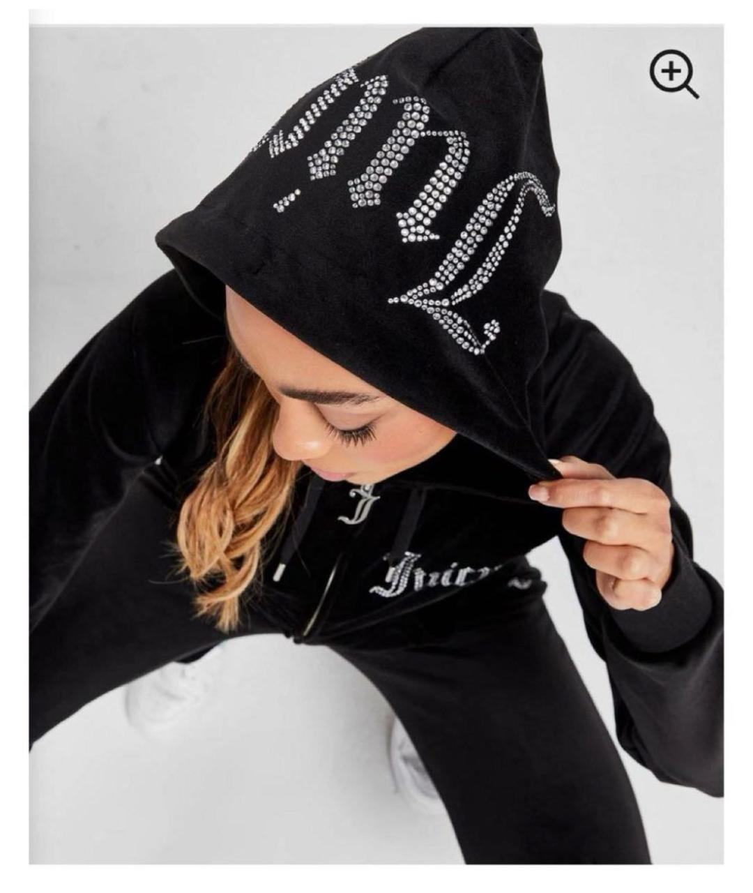 JUICY COUTURE Черный велюровый костюм с брюками, фото 4