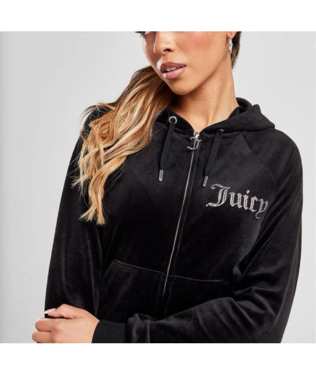 JUICY COUTURE Черный велюровый костюм с брюками, фото 8