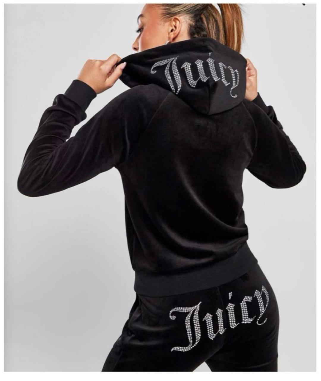 JUICY COUTURE Черный велюровый костюм с брюками, фото 3