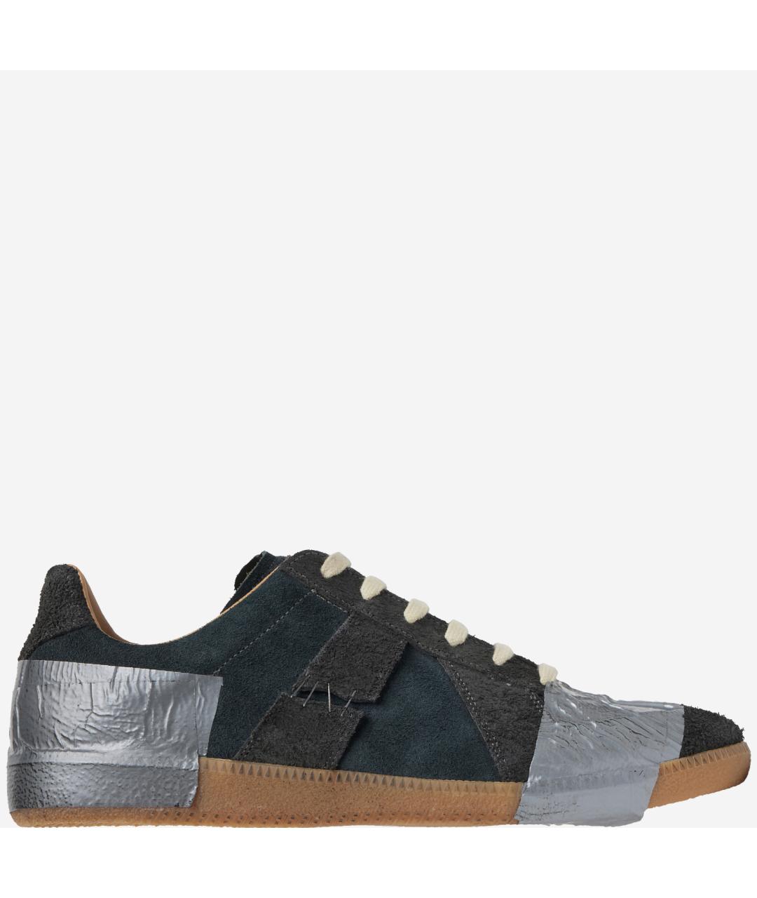 MAISON MARGIELA Мульти замшевые низкие кроссовки / кеды, фото 5