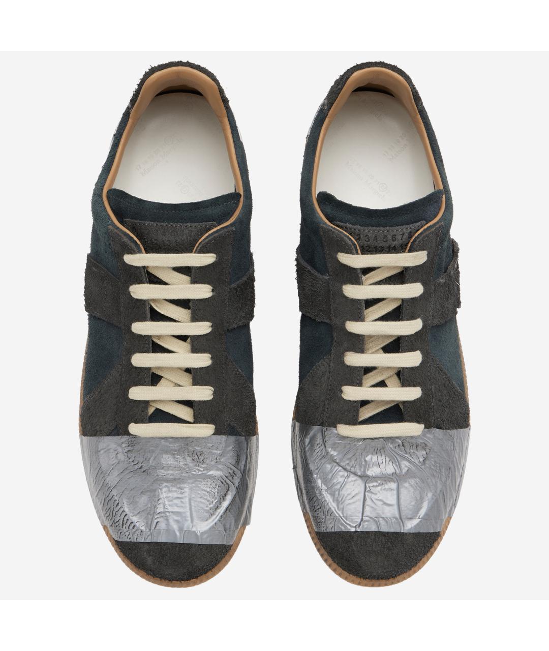 MAISON MARGIELA Мульти замшевые низкие кроссовки / кеды, фото 2