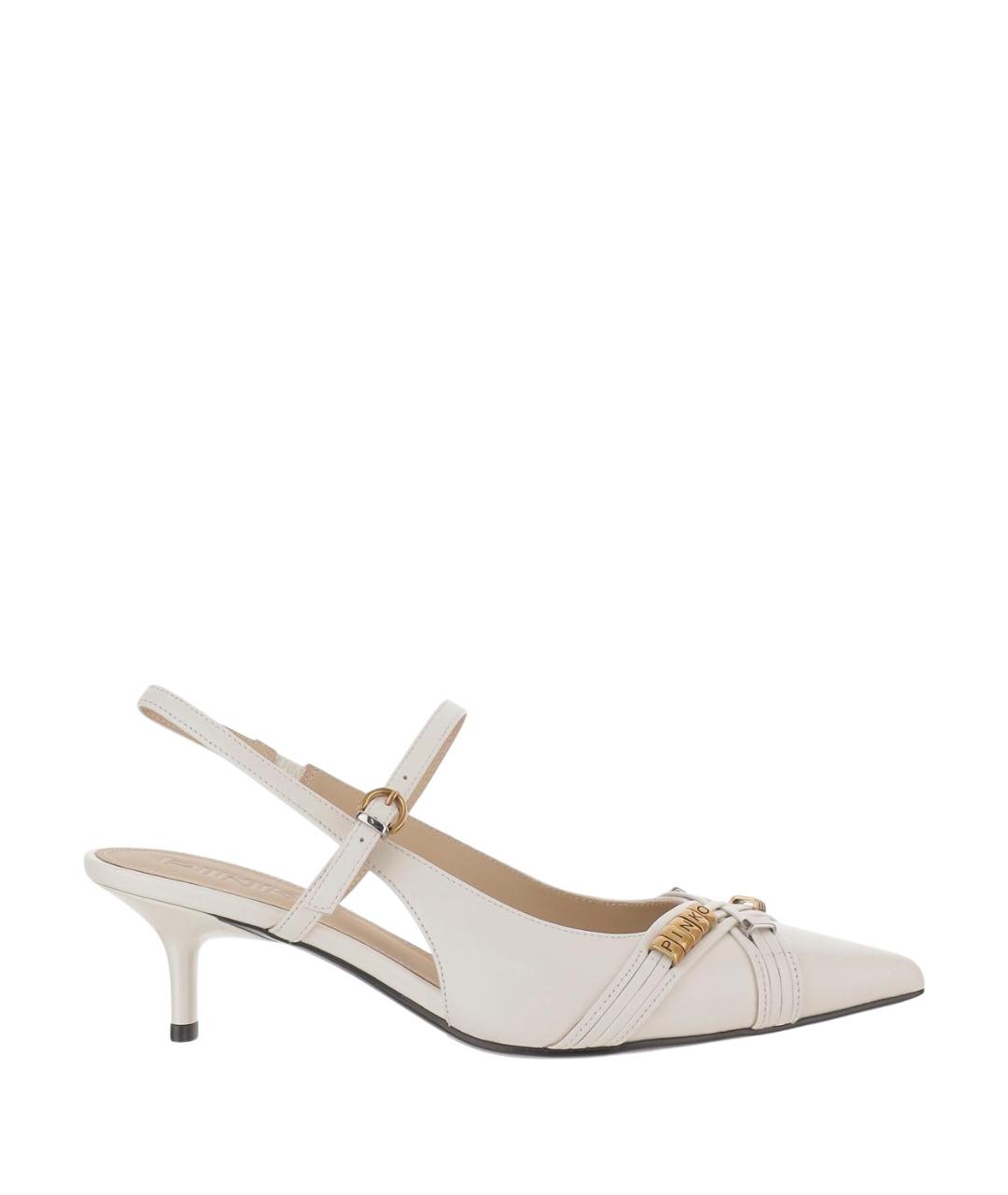 PINKO Белые лодочки на низком каблуке, фото 1