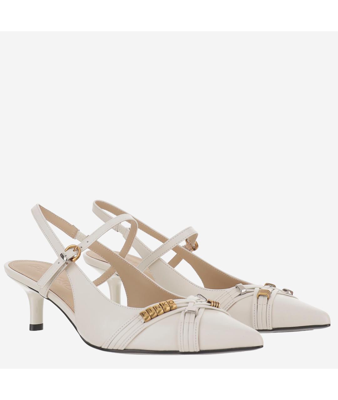 PINKO Белые лодочки на низком каблуке, фото 2