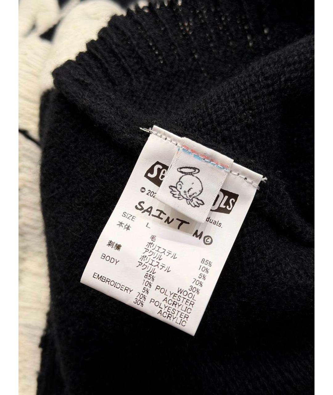 SAINT Mxxxxxx Черный шерстяной джемпер / свитер, фото 5