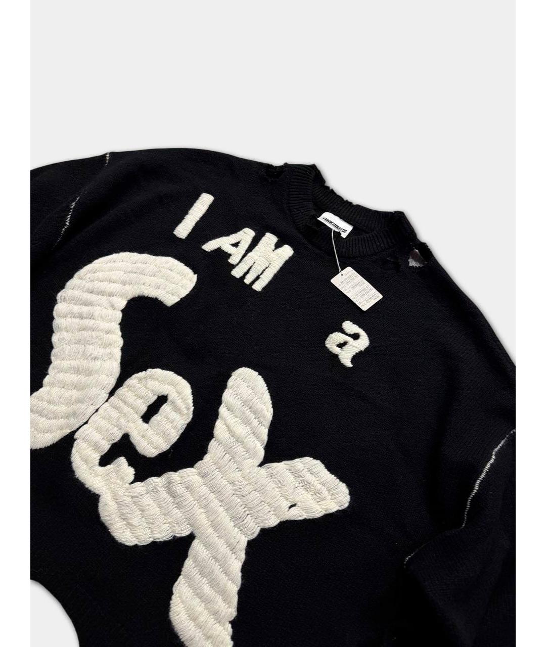 SAINT Mxxxxxx Черный шерстяной джемпер / свитер, фото 3