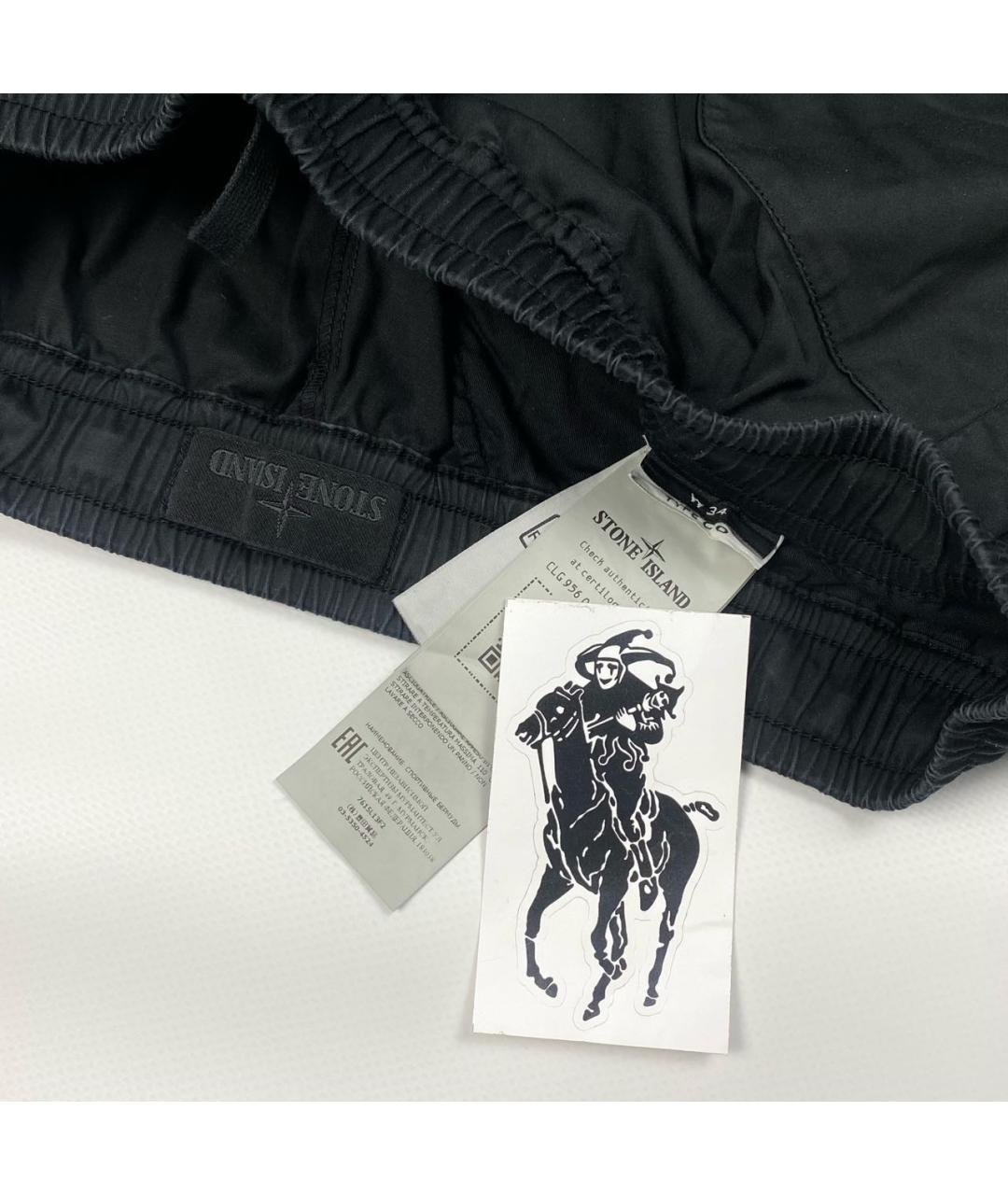 STONE ISLAND Черные шорты, фото 5