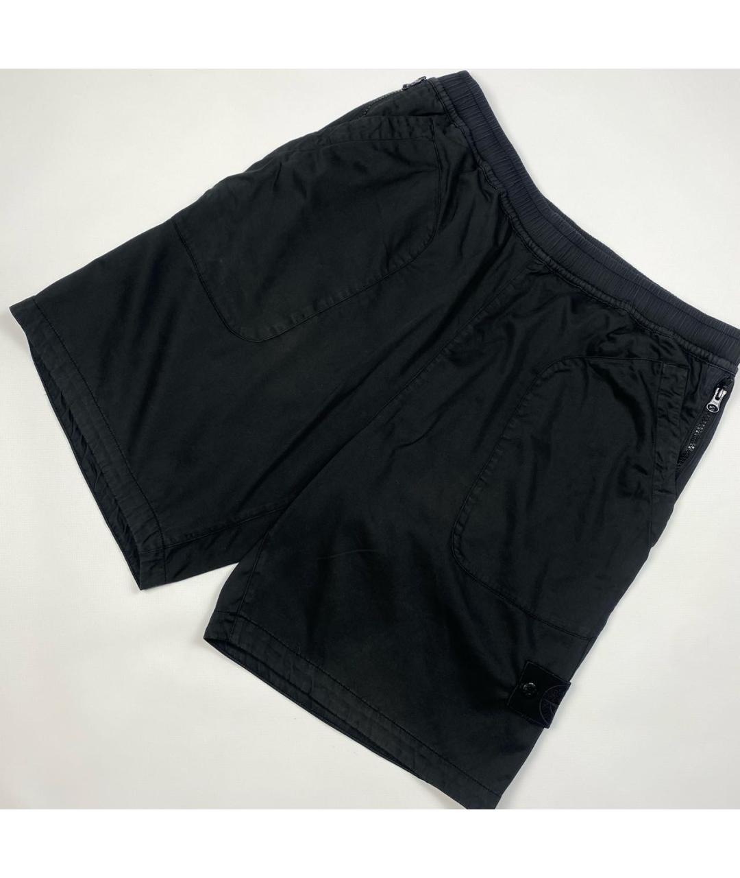 STONE ISLAND Черные шорты, фото 2