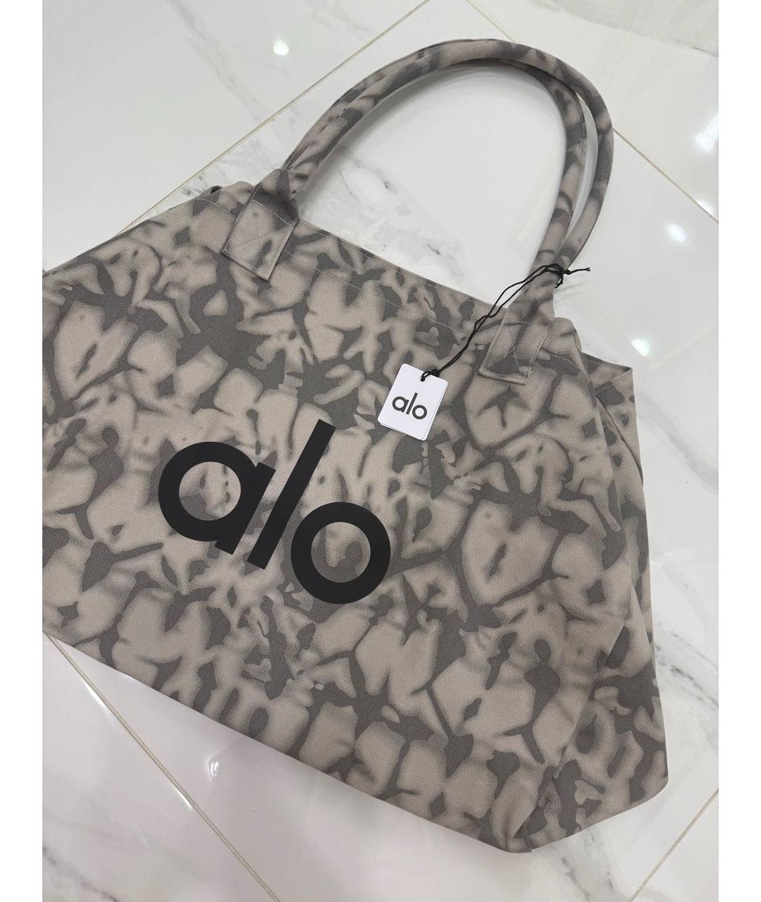 ALO YOGA Серая хлопковая дорожная/спортивная сумка, фото 6