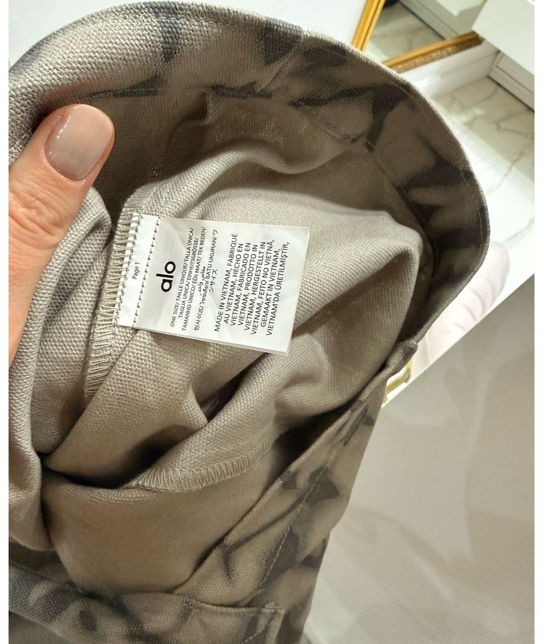 ALO YOGA Серая хлопковая дорожная/спортивная сумка, фото 5