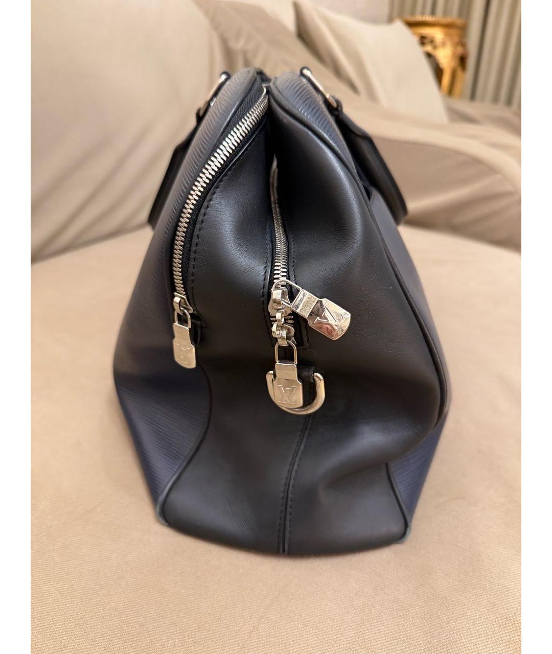 LOUIS VUITTON Синяя кожаная дорожная/спортивная сумка, фото 3