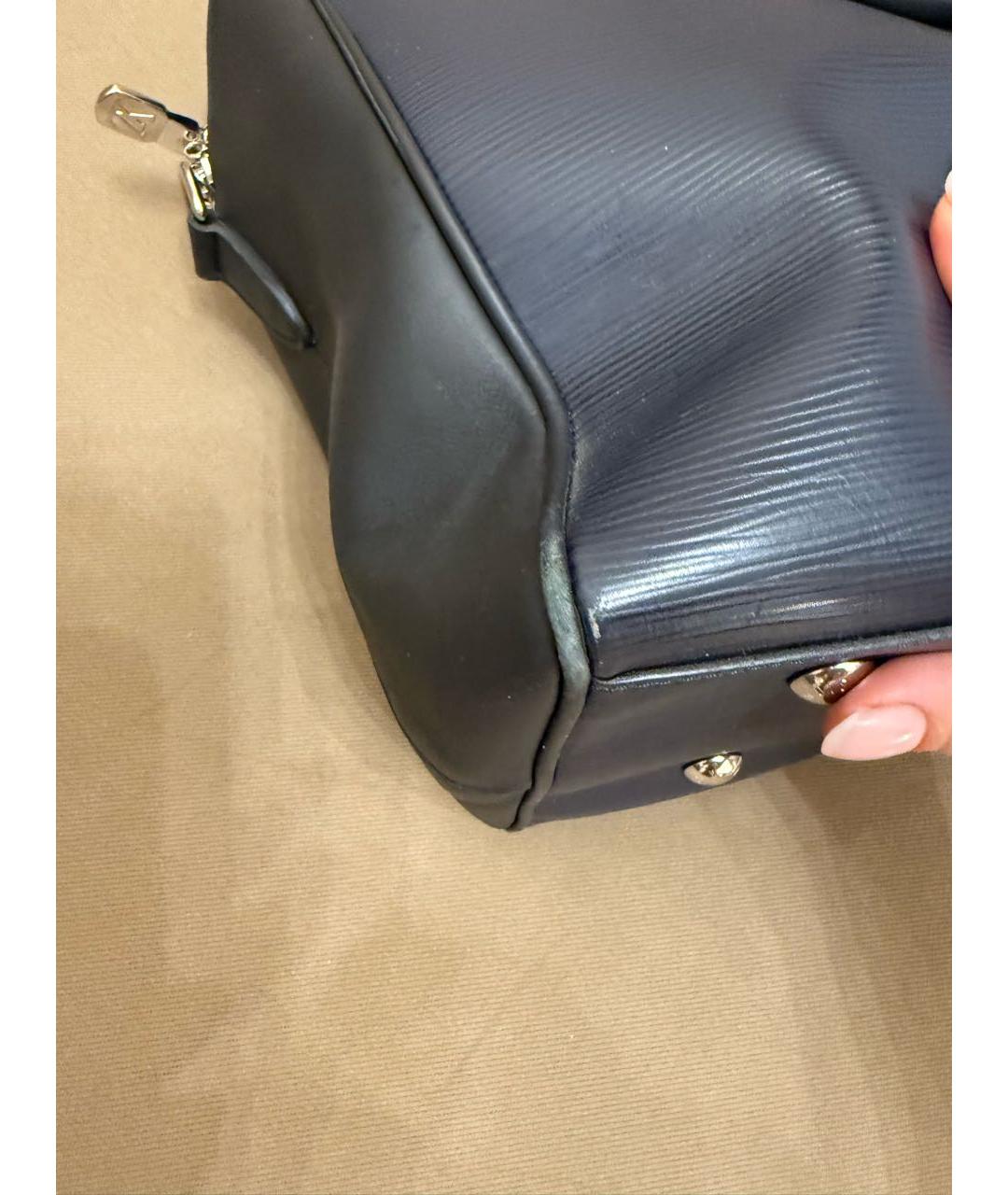 LOUIS VUITTON Синяя кожаная дорожная/спортивная сумка, фото 6