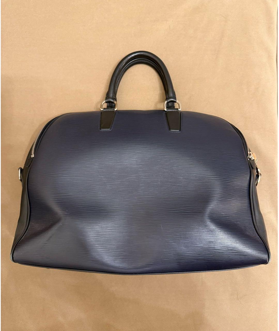 LOUIS VUITTON Синяя кожаная дорожная/спортивная сумка, фото 2