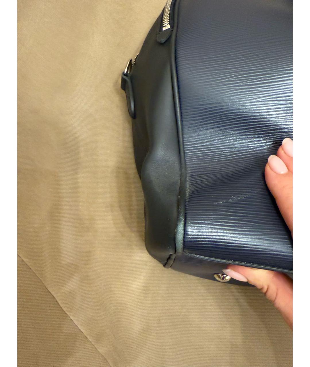 LOUIS VUITTON Синяя кожаная дорожная/спортивная сумка, фото 8