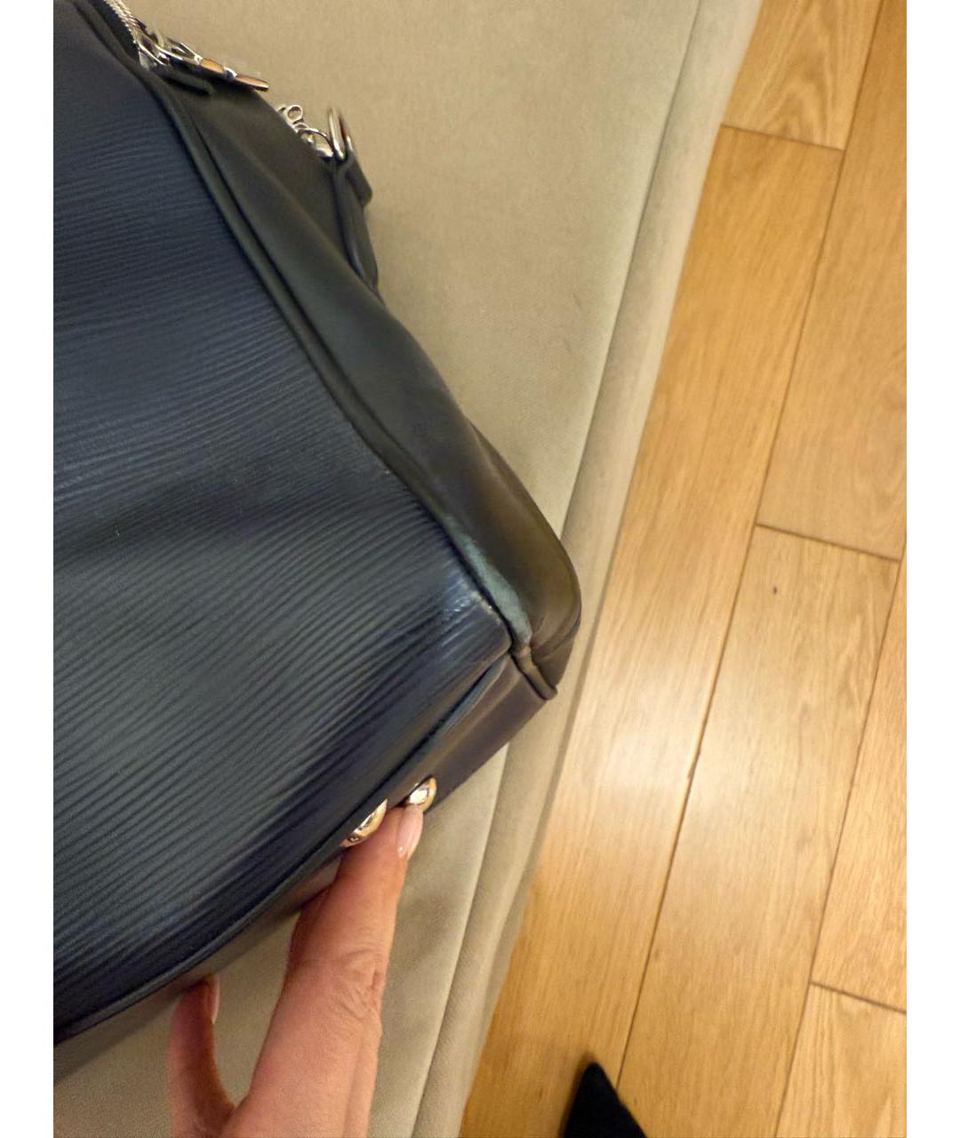 LOUIS VUITTON Синяя кожаная дорожная/спортивная сумка, фото 7