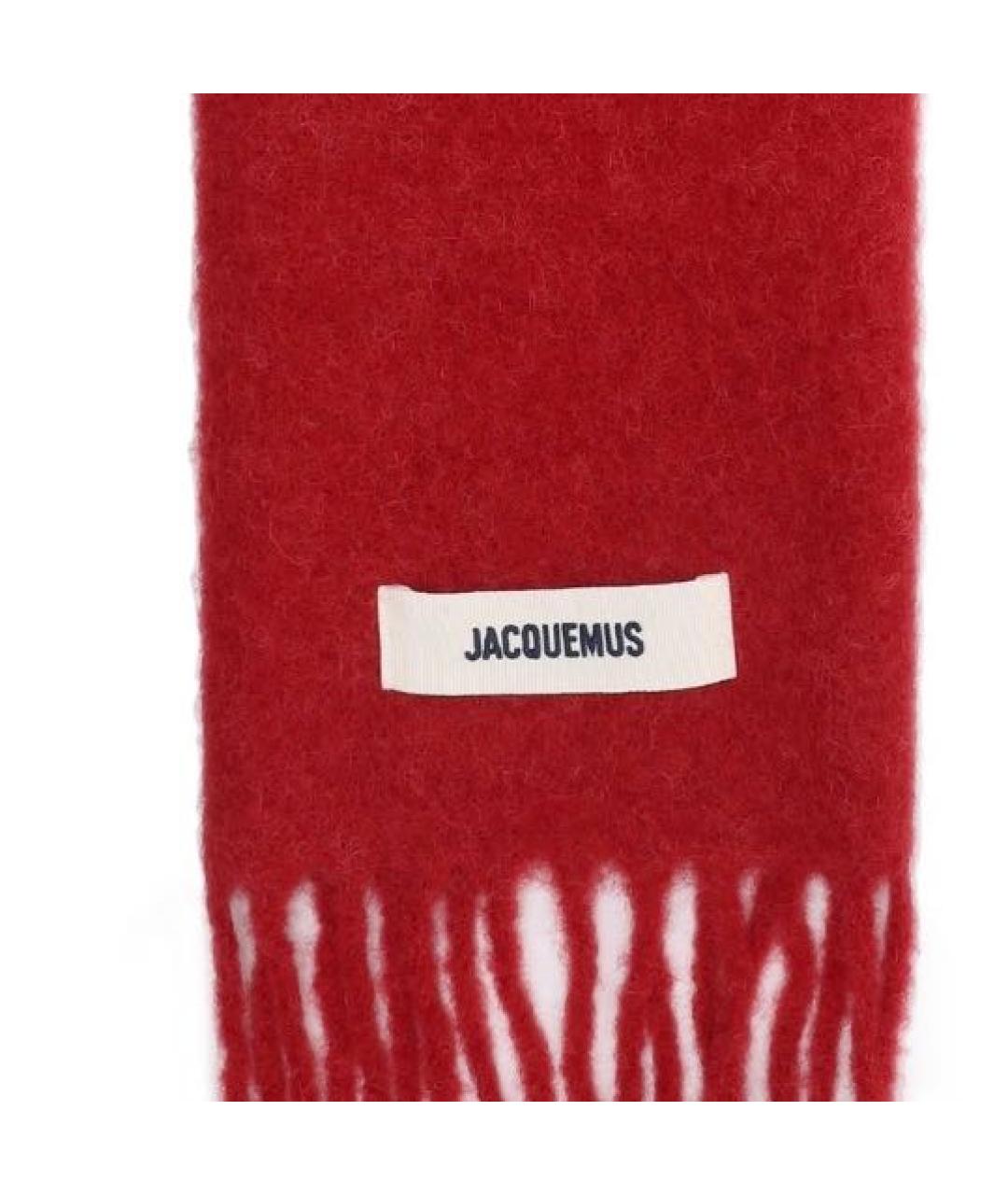 JACQUEMUS Красный шерстяной шарф, фото 3
