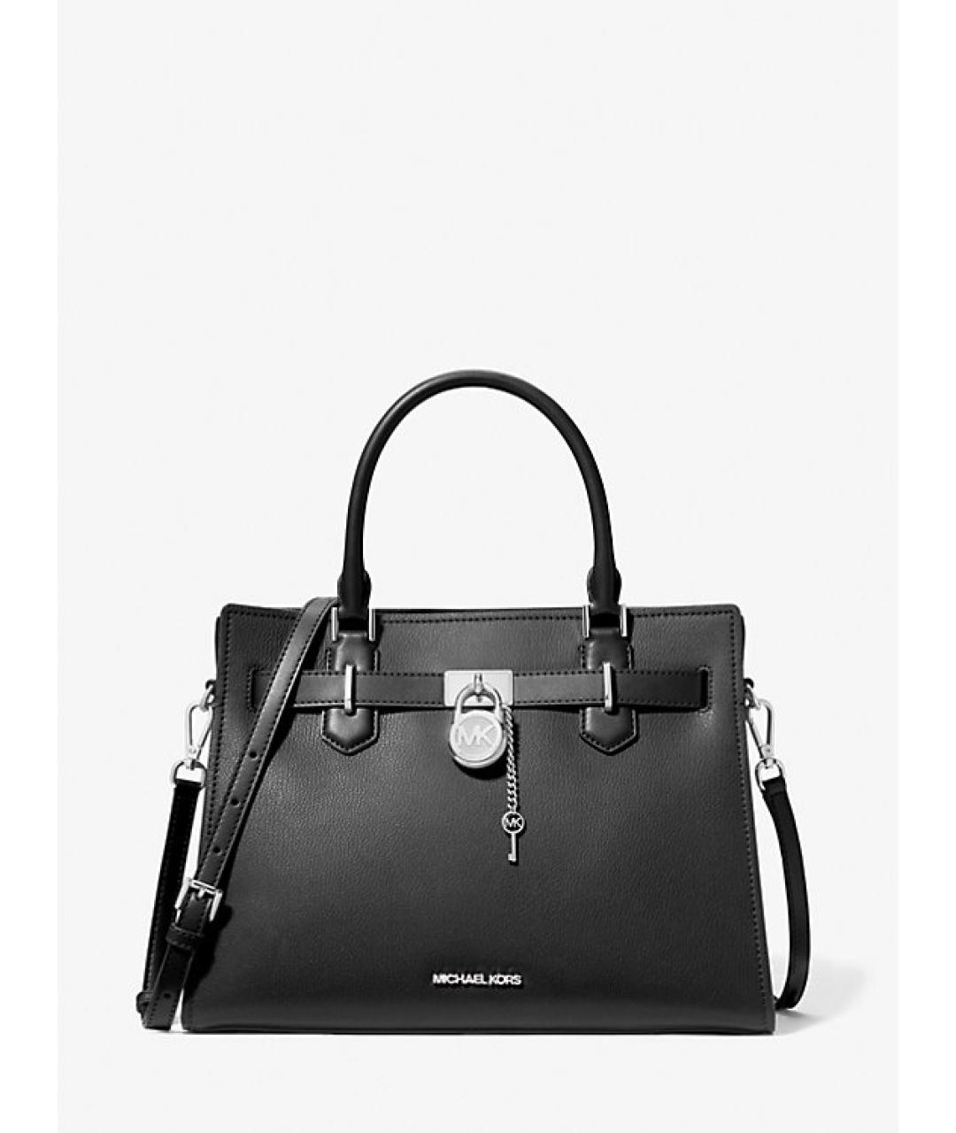 MICHAEL KORS Черная кожаная сумка тоут, фото 4