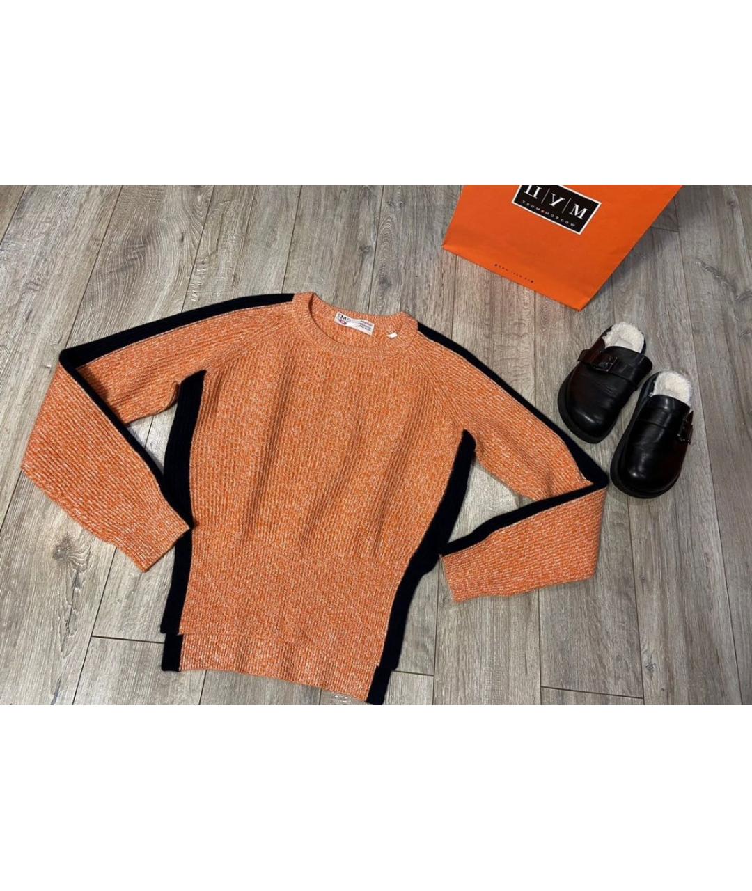 SPORTMAX Оранжевый кашемировый джемпер / свитер, фото 8