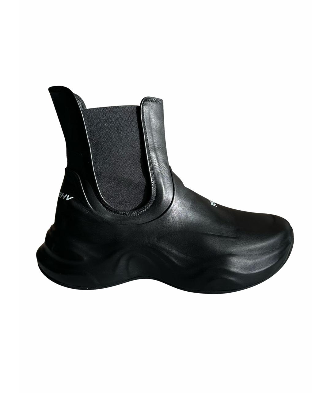 MISBHV Черные кожаные ботинки, фото 1