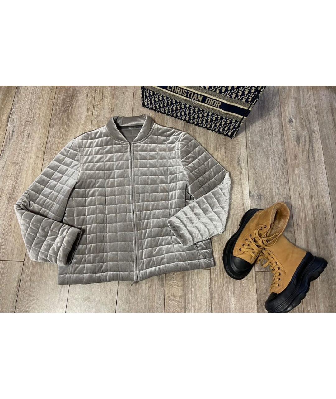 'S MAX MARA Серая бархатная куртка, фото 5