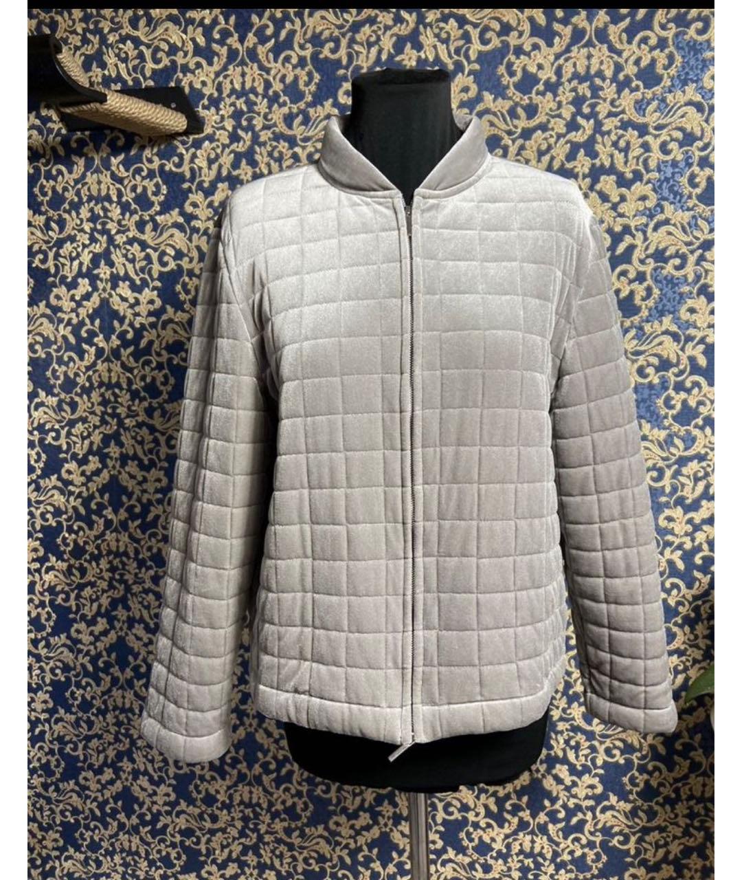 'S MAX MARA Серая бархатная куртка, фото 9