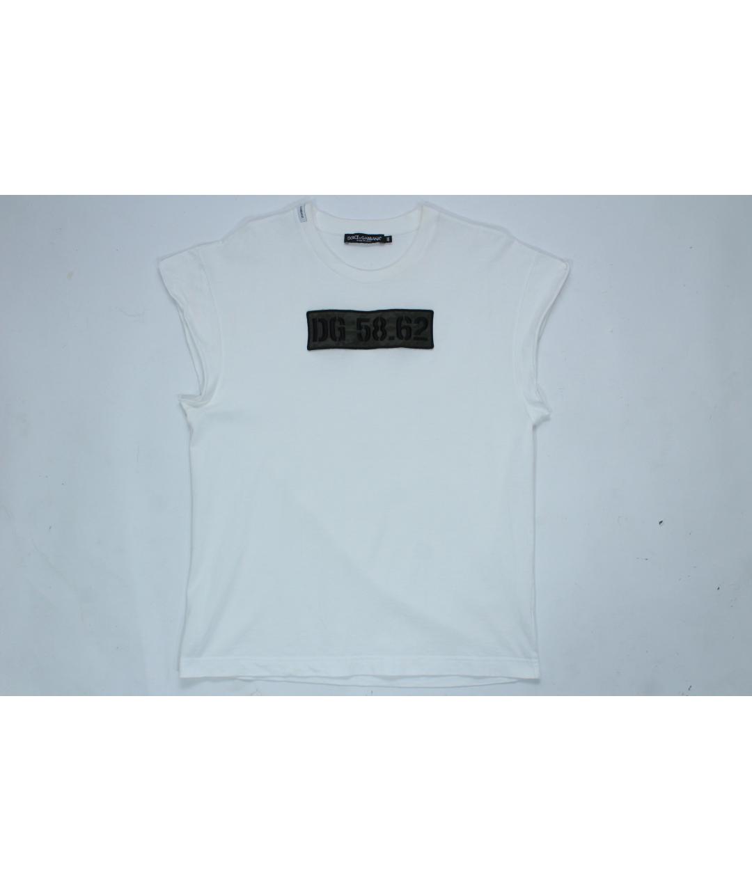 DOLCE&GABBANA Белая хлопковая футболка, фото 8