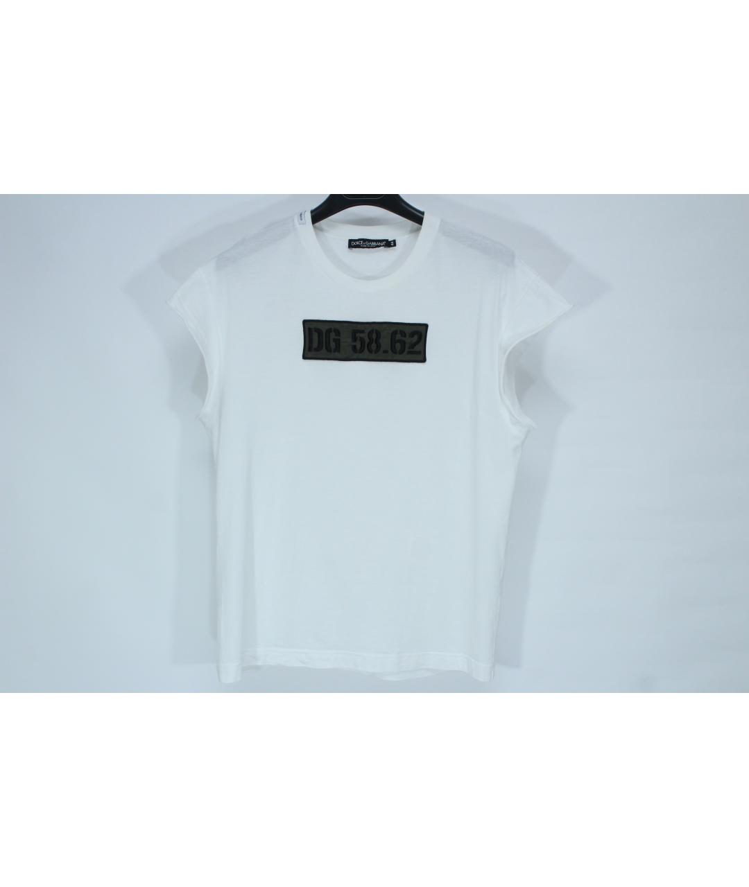 DOLCE&GABBANA Белая хлопковая футболка, фото 10