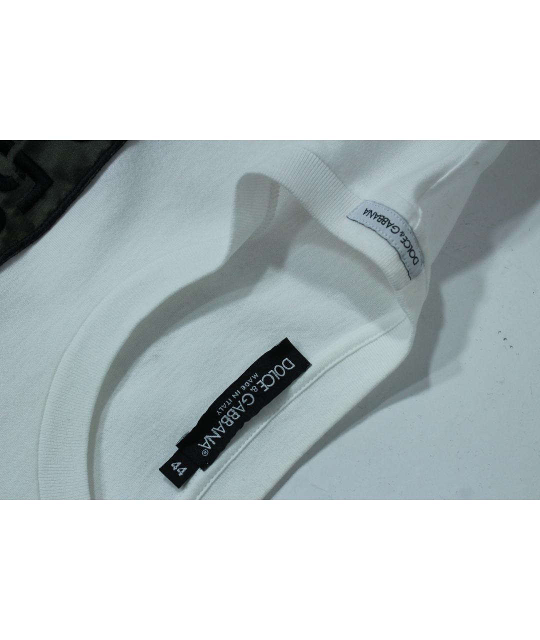 DOLCE&GABBANA Белая хлопковая футболка, фото 7