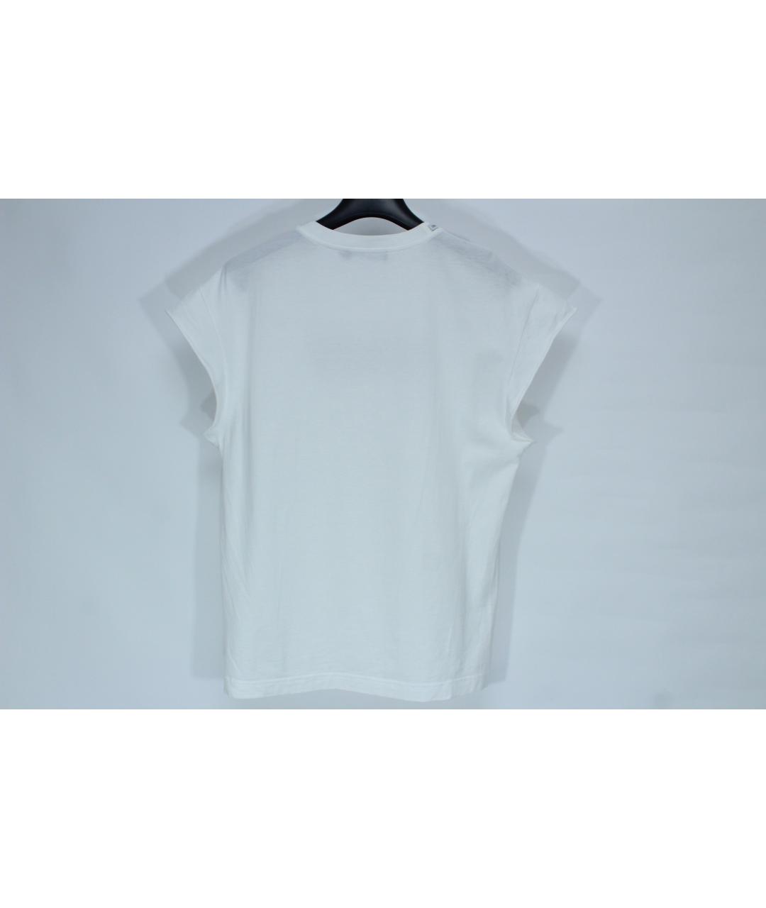 DOLCE&GABBANA Белая хлопковая футболка, фото 4